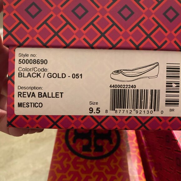 AUTHENTIC BRAND NEW Tory Burch Reva Black Ballet Flat - Picture 4 of 4
